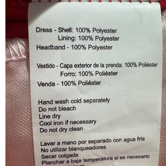 Disney Minnie‎ Mouse Girls Dress Costume Red Polka Dot Bow Halloween - Picture 10 of 10